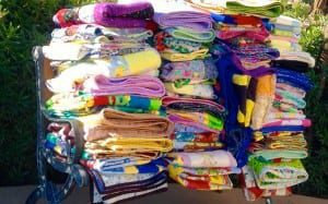 Our Outdoor Resorts Indio Residents hand crafted quilts to give to the less fortune