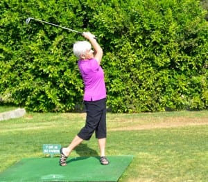Our palm springs RV park residents enjoy the pitch and putt course daily